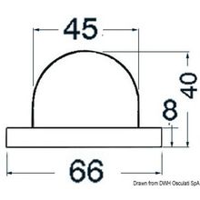 Osculati White 135° navigation light made of chromed ABS, 11.403.02