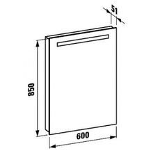 Зеркало Laufen Case 4722.1 60x85 с горизонтальной подсветкой