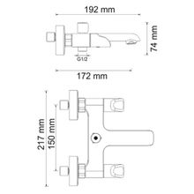 WasserKRAFT Смеситель для ванны Lossa 1201