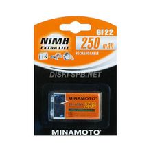 Аккумулятор 6F22 250 mAh Крона, MINAMOTO