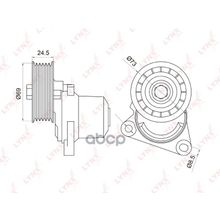 Ролик Натяжной Приводного Ремня Mazda 3(Bk) 2.3t 06-09   6(Gg) 1.8-2.3 02-07   Mpw 2.3 02-06, Ford Fiesta 2.0 05-08   Maverick 2.3 04> LYNXauto арт. PT3026