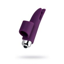 Фиолетовая вибронасадка на палец JOS Tessy - 9,5 см. (219544)