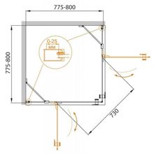 Душевой уголок CEZARES CRYSTAL-S-A-2 CRYSTAL-S-A-2-100-C-Cr