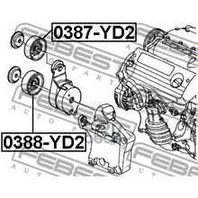 Ролик Обводной Приводного Ремня Honda Accord Cl# 2002-2008 Febest арт. 0388YD2