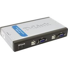 Переключатель D-Link   DKVM-4U   4-Port USB KVM Switch (клавиатураUSB+мышьUSB+VGA15pin) (+2 кабеля)