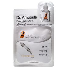 Etude House Dr. Ampoule Dual Mask Sheet Brightening Care 1 тканевая маска