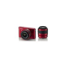 Nikon 1 j1 10.1mpix красный  10-30mm   30-110mm 3" 1080 sdhc li-ion Ком-т с объективами