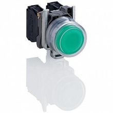 Кнопка Harmony 22 мм? 24В, IP66, Зеленый | код. XB4BP383B5EX | Schneider Electric