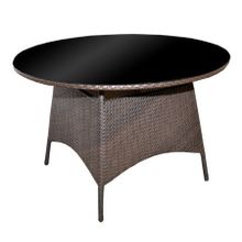 Стол Ла-Рошель из искусственного ротанга плетеная мебель для дачи для кафе и ресторанов D 1500 мм