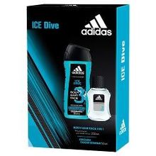 Набор для лица и тела  Adidas Ice Dive лосьон после бритья, 50 мл + гель для душа, 250 мл