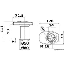 Osculati Single mushroom pushbutton f. modular system, 40.176.02