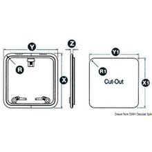 Osculati LEWMAR Low Profile hatch 60 w retention arm, 19.411.60