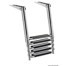 Osculati Telescopic large ladder AISI316 black 5 steps, 49.541.65