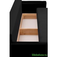 Диван-еврокнижка Амтердам черный рогожка