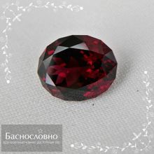 Сертифицированный насыщенно-красный гранат альмандин из Мозамбика огранки Баснословно овал 11,64x9,45мм 5,73 карат