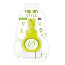 Зелёное эрекционное кольцо с вибрацией NEON FROGGY STYLE VIBRATING RING