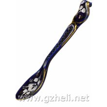 Ложка чайная  в кобальте "Утро". Гжельский фарфор. арт. 3070