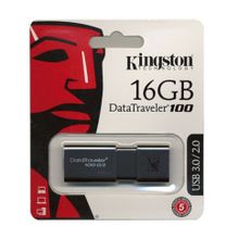 Карта памяти KINGSTON USB 3.0 2.0 16GB DataTraveler 100 G3 черный BL1
