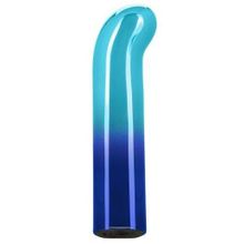 California Exotic Novelties Голубой изогнутый мини-вибромассажер Glam G Vibe - 12 см. (голубой)