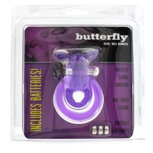  Эрекционное кольцо с вибрацией COCK BALL RING BUTTERFLY JELLY VIBE