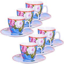 24757 Коф наб. 12пр 80мл кост фарф РОЗЫ LR (х12) (24757)