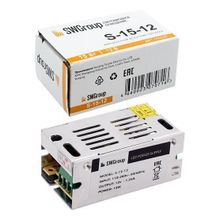 SWG Блок питания SWG 12V 15W IP20 1,25A S-15-12 900045 ID - 483995