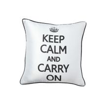 Подушка с короной и надписью keep calm and carry