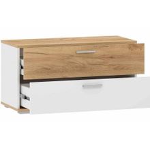 Сильва НМ 013.25 Тумба для обуви Санти Белый Дуб крафт золотой