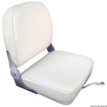 Osculati Seat w foldable back white vinyl cushion, 48.404.01
