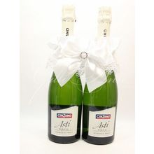 Украшение для свадебного шампанского Gilliann Magic White Lace GLS162