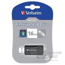 Verbatim USB Drive 16Gb Pin Stripe Black 049063