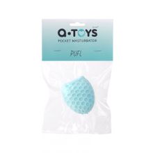 Бирюзовый рельефный мастурбатор Pufl (229624)