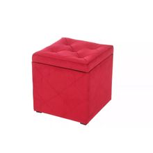 Мебельстория Пуф Ромби-2Т красный велюр ID - 310761