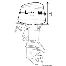 Osculati Oceansouth grey cover 5-15HP 2 4-stroke outboard, 46.537.02