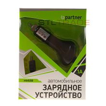 Автомобильное зарядное устройство Partner для mini USB 1000mA