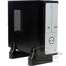 EXEGATE EX242552RUS Корпус MiniITX  MI-206 <Silver-Black, БП M400, 80mm, miniITX, с выключателем, 2 SATA>