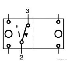 Osculati Contura ON-OFF switch w return spring 2 poles, 14.194.50