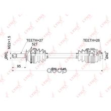 Привод В Сборе | Перед Прав| LYNXauto арт. CD1059A