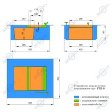 Передаточный кассовый лоток УПП-5 (передвижной, двухуровневый). Деквест.