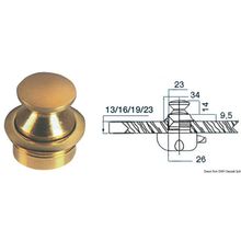 Osculati Polished brass knob 23 mm, 38.181.07