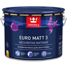 Тиккурила Euro Matt 3 Абсолютно Матовая 9 л бесцветная