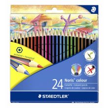 Карандаш цветной Noris Colour, набор 24 цвета, Wopex, картонная упаковка