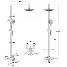 Душевая система Kaiser SX-2060-4 White хром