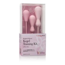 California Exotic Novelties Набор из 3 вагинальных кегель-массажёров разного размера Weighted Silicone Kegel Training Kit (розовый)