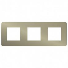 Рамка 3 поста UNICA STUDIO, бронза |  код. NU280650 |  Schneider Electric