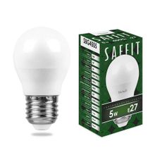 Saffit Лампа светодиодная Saffit E27 5W 4000K Шар Матовая SBG4505 55026 ID - 235149