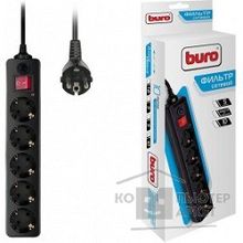 Buro Сетевой фильтр, 5 розеток, 10 метров, 500SH-10-B , черный коробка