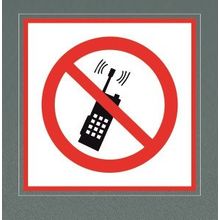 Табличка "Не пользоваться телефоном"