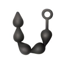 Чёрная анальная цепочка Black Edition Anal Super Beads - 40 см.