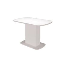 МЛК Стол обед. раздвижной Соренто-2 1103 мм (Белый глянец) ID - 304375